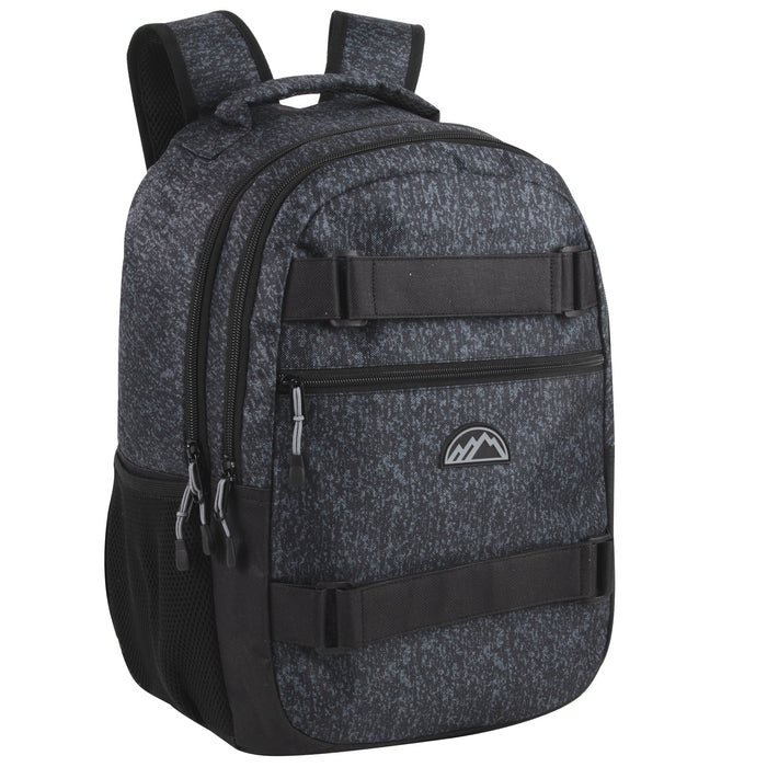 2630_1_700x700 19" Dual Strap Skate Grey Heather Backpack with Laptop Sleeve - Image 1