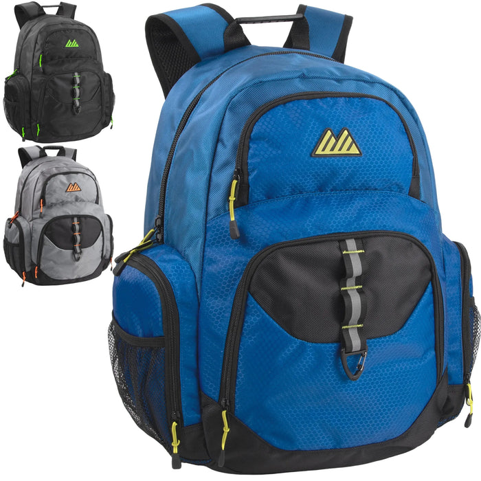 4123AST_1_700x700 19" Multi Pocket Daisy Chain Backpack with Laptop Sleeve in 3 Colors - Image 1