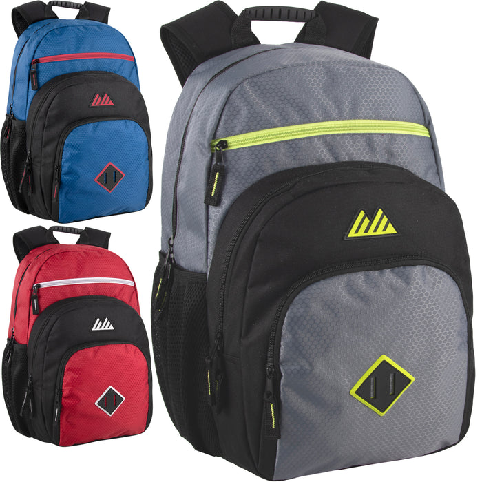 4124AST_1_700x700 19" Double Dome Backpack with Laptop Sleeve in 3 Colors - Image 1