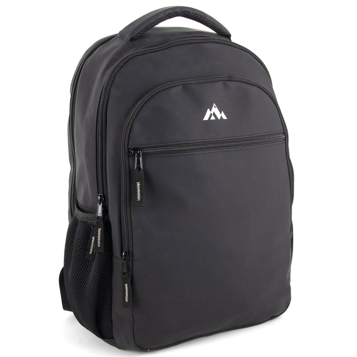 4135A_2_700x700 18" Rubberized Black Backpack with Laptop Sleeve - Image 1