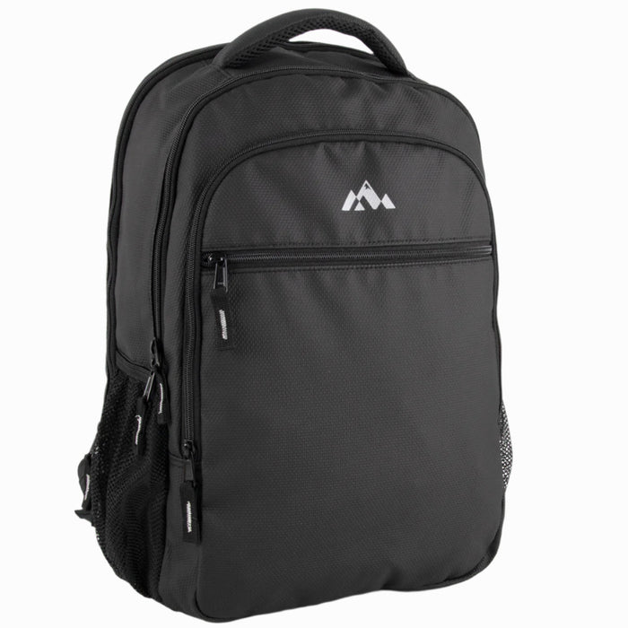 4136A_2_700x700 18" Heavy Duty Black Backpack with Laptop Sleeve - Image 1